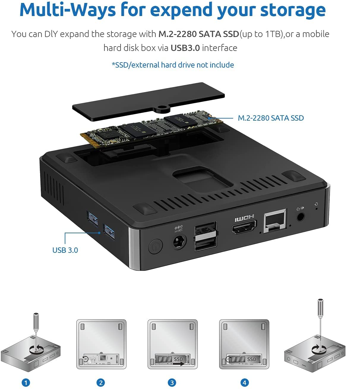 BMAX ミニPC BMAX Mini Pc Win-11 Pro 16 GB DDR4 1TB NVME SSD Intel Core
